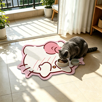 Tapis de sol en boue de diatomées antidérapant, écologique, motif dessin animé mignon découpé, lavable, pour l'alimentation des animaux de compagnie, tapis de cuisine ou de bureau