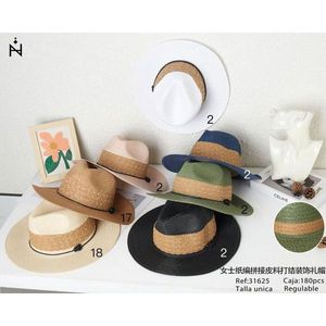 Cappello di Paglia Patchwork da Donna con Tesa Larga, Protezione Solare Estiva, Accessorio Moda per Spiaggia e Attività all'Aperto - Product Image 3