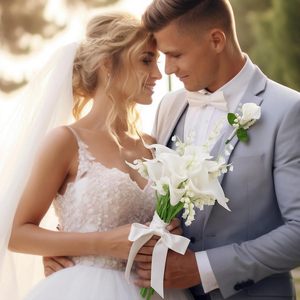 Boutonnière et <span class=keywords><strong>bouquet</strong></span> <span class=keywords><strong>de</strong></span> demoiselle d'honneur artificiels en lys blancs, fleurs réalistes pour mariage ou cérémonie, anniversaire - Product Image 4
