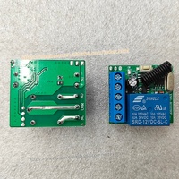 Módulo Receptor de 433 MHz, Interruptor de Control Remoto Inalámbrico de 433 MHz, Relé de 1 Canal y 12 V CC para Transmisor de Código de Aprendizaje