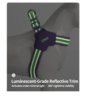 Harnais et laisse pour chien anti-traction réglables, réfléchissants, de luxe, personnalisables avec logo OEM, pour l'entraînement, durables et anti-évasion