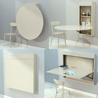 Cadre de table à manger pliable multifonction DIY, design mural peu encombrant, table d'ordinateur simple en métal pour la maison