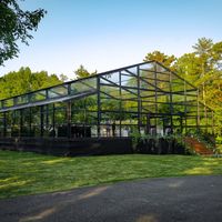 Tenda Pesta Rangka Aluminium, Dapat Disesuaikan, Tahan Angin, Tahan Hujan, PVC Hitam, Tenda Pernikahan Mewah, Tenda Atrium Luar Ruangan Besar