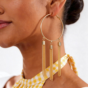 Kaimei del Nodo di Amore Nappa Pendente Dell'orecchino Delle Donne Dichiarazione Lunga Catena Del <span class=keywords><strong>Serpente</strong></span> <span class=keywords><strong>Orecchini</strong></span> Lunghi Della Nappa per le Donne Del Partito Dei Monili del Commercio All'ingrosso - Product Image 1