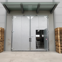 Porte de garage coulissante industrielle en acier galvanisé + mousse PU, résistante aux intempéries, ignifuge, portes commerciales pour usage en entrepôt