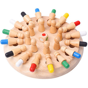 Superventas, palo de memoria de madera <span class=keywords><strong>3D</strong></span>, juguetes de <span class=keywords><strong>ajedrez</strong></span>, juego educativo Montessori, juego cognitivo de Color para niños y niñas CE - Product Image 1