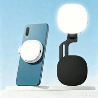 Lampe LED à clipser pour selfie avec miroir de maquillage, mini anneau lumineux rechargeable pour vlog, diffusion en direct, maquillage et photographie