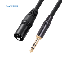 Câble microphone double blindé 1/4 6.35mm vers XLR mâle 3Pin pour console de mixage
