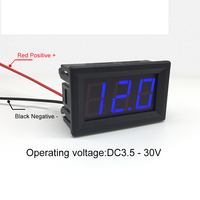 Mini Voltímetro Digital LED de 3-30V, Detector de Voltaje y Monitor de Capacidad para Motocicleta y Automóvil