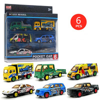 F1 Formule Racing Réaliste Moulé Sous Pression En Métal De Voiture 1: 64 Alliage Véhicule Échelle Modèle Ensemble Pelle Camion Police Militaire RV SUV Pickup