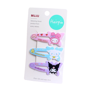 3 piezas por juego de accesorios coreanos para el cabello para niños Cute Sanrio BB Clip Cartoon Hair Clip para niñas - Product Image 6
