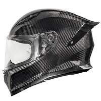 Casque de moto intégral en fibre de carbone 3K noir - Prêt à l'emploi - Certifié DOT et 3C - Unisexe - Direct usine
