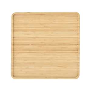 Plateau de service en bambou rond ou carré pour pizza, pain, cuisine, salle à manger, style simple, couleur unie - Product Image 4