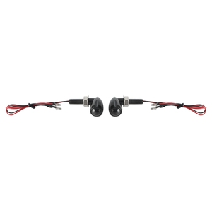 Clignotants LED ambrés pour Harley/Honda/Yamaha/<span class=keywords><strong>KTM</strong></span> | Feux de signalisation en aluminium noir 12V avec lentille fumée/boulon de montage 8mm - Product Image 1