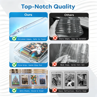 Porte-cartes rigide ultra-transparent 75PT de haute qualité, étui de protection, porte-cartes magnétique à une touche pour cartes à collectionner Pokémon
