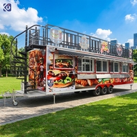 CAMPTRL Remorque de Food Truck Personnalisée à Double Étage, Conteneur pour Crêpes et Burgers, Cuisine Mobile, Chariot Alimentaire pour Pizza et Café