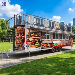 CAMPTRL Remorque de Food Truck Personnalisée à Double Étage, Conteneur pour Crêpes et Burgers, Cuisine Mobile, Chariot Alimentaire pour Pizza et Café - Product Image 1
