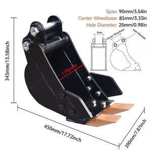 ฟันบุ้งกี๋รถขุดขนาดเล็ก 200 มม./7.87 นิ้ว ผลิตจากเหล็กอัลลอยด์ ทนทานต่อการสึกหรอ สีดำ รับประกัน 1 ปี สำหรับงานเกษตร ขุดร่อง - Product Image 6