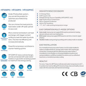 Système solaire tout-en-un Haier 200/250l avec réservoir intégré, pompe à chaleur air-<span class=keywords><strong>eau</strong></span> haute température 75°C, <span class=keywords><strong>chauffe</strong></span>-<span class=keywords><strong>eau</strong></span> - Product Image 3