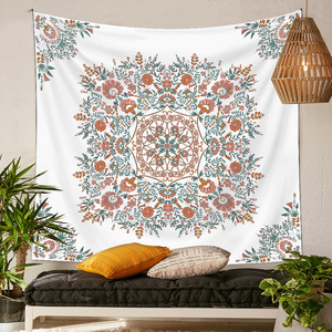 Tapiz de pared floral impreso personalizado moderno con marco poliéster lavable a máquina - Product Image 4