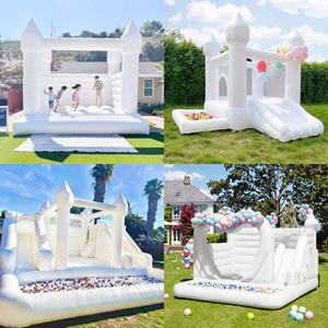 Équipement de divertissement gonflable, château gonflable blanc pour enfants, toboggan gonflable, petit château gonflable d'intérieur, vente en gros d'usine - Product Image 2