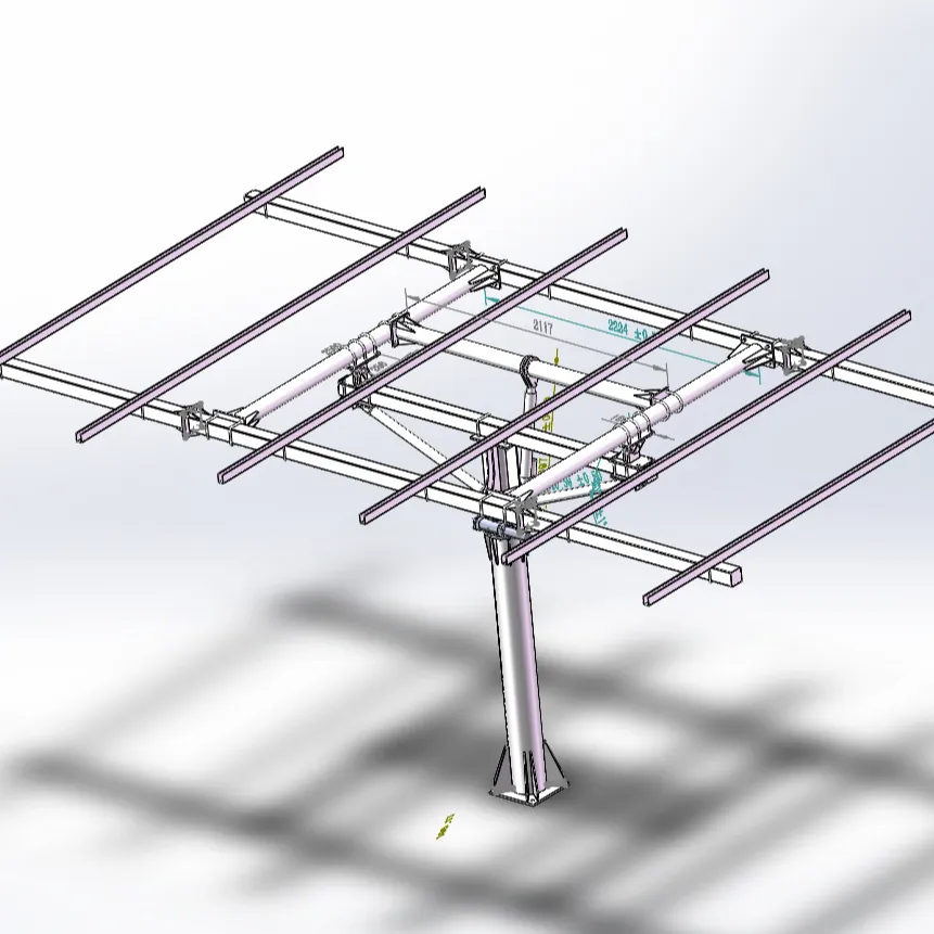 Kit pannelli 6kw 12kw sistemi completi a doppio sistema componenti chiave dei inseguitori solari a doppio asse con tracciamento solare