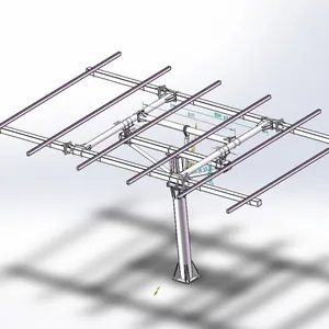 6kw 12kw Painéis Kit Duplo Sistema Concluídos Sistemas-chave componentes do Sun Tracking Dual Axis Solar Trackers