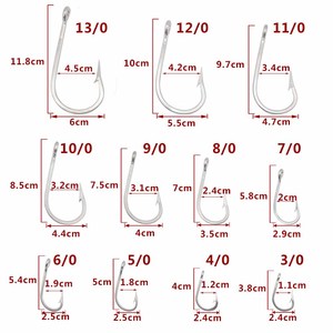 5 pièces/ensemble 7691 Hameçons de pêche en acier inoxydable Gros hameçon <span class=keywords><strong>épée</strong></span> épais - Product Image 5