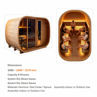Grande cabine de sauna en bois massif, sauna sec à infrarouge en bois de cèdre/hemlock/épicéa pour centres de bien-être, salles de sport commerciales
