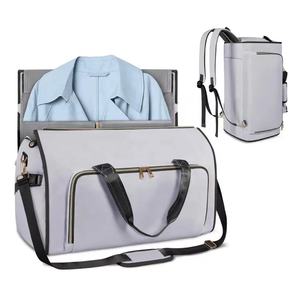 2024 nouveau produit personnalisé gris <span class=keywords><strong>valise</strong></span> 4 en 1 grande capacité 53 L convertible unisexe voyage d'affaires vêtement sac polochon sac à dos - Product Image 1