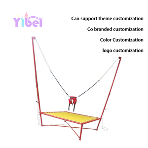 Petit trampoline de <span class=keywords><strong>fitness</strong></span> intérieur/extérieur, équipement de saut à l'élastique unique pour enfants, attraction de parc d'attractions, aire de jeux extérieure - Product Image 6
