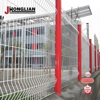Filet de clôture de sécurité 3D Isolation robuste pour la construction sur le terrain Fil métallique Revêtement en PVC Ensemble de clôture