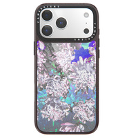 Coque de téléphone en verre A9 rouge foncé avec bordure noire, motif floral doré vintage et paillettes, protection intégrale pour 17 Pro, design personnalisable