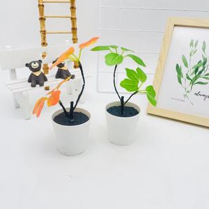 Planta Bonsái Artificial Paulon de 15 cm de Alto, Maceta de Espuma Verde Naranja, Decoración Moderna para Interiores, Accesorios de Fotografía - Product Image 3