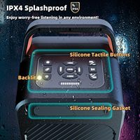 Enceinte Bluetooth en gros 240W, basses profondes, subwoofer sans fil, 15 heures d'autonomie, spectacle de lumière LED, pour fêtes et extérieur