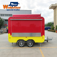 Webetter Carritos Foodtruck, restaurant mobile, remorque de restauration entièrement équipée, bar à snacks et café, camion de restauration rapide avec cuisine complète