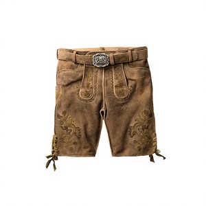 Pantalones Cortos Tradicionales Bávaros de Cuero Genuino para Hombre, Corte Regular, Color Personalizado, Alta Calidad, Estilo Oktober - Product Image 1