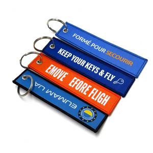 OEM ODM çift taraflı dokuma anahtarlık havacılık uçuş aksesuarları araba anahtarlık promosyon anahtarlıklar ve Carabiners - Product Image 1