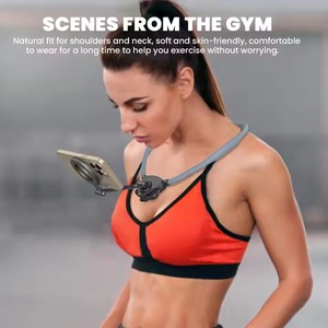Support de téléphone magnétique paresseux monté <span class=keywords><strong>sur</strong></span> le cou Support mains libres réglable pour un <span class=keywords><strong>enregistrement</strong></span> et des selfies faciles Support de téléphone à rotation à 360 ° - Product Image 2