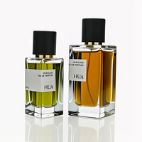 L'usine classique fabrique une nouvelle bouteille en verre de parfum à sertir rectangulaire clair vide 30ml 50ml 100ml bouteille de parfum avec couvercles design