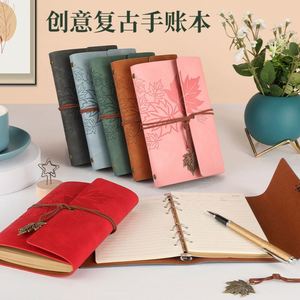 A6 A7 Stationery Vintage Book <b>Notebooks</b> Leather Traveler Spiral Notepad <b>Diary</b> Note Journal <b>Notebook</b> - Product Image 1