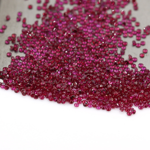 Prix d'usine, pierre précieuse de rubis naturel à 100%, taille ronde, de 0,8 mm à 2 mm - Product Image 4