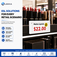 Étiquette de rayon électronique LEEKA ESL à encre électronique haute résistance au contraste et à la poussière, pour magasin de cosmétiques, étiquette de rayon numérique sans fil