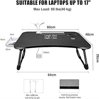 Table de lit en métal de bureau d'ordinateur portable pliant portatif pour étudier le bureau pliable de tour pour l'usage avec des outils