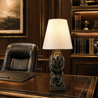 Lampes de sol LED en résine, design nordique moderne, animaux, lampes de table lion, lampe de chevet chambre à coucher, lampe sur pied lion doré pour salon