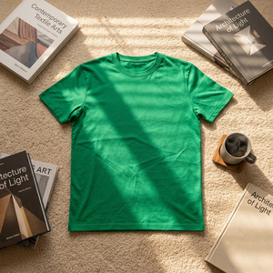 Camisetas de Cuello Redondo para Hombre, 100% Algodón Tejido, Corte Regular, Manga Corta, Diseño Liso, Envío a Todo el Mundo - Product Image 1