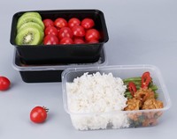 Récipients en plastique durables pour aliments Boîtes en plastique à emporter à clapet anti-fuite pour micro-ondes pour la livraison de préparation de repas