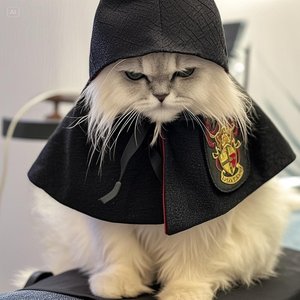 2026 Halloween for Magic Pet Cloak for Dogs and Cats Solid Pattern British Style - Product Image 1