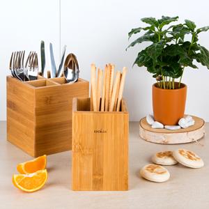 Excelsa Bamboo Utensil Holder Eco Friendly Kitchen <b>Storage</b> Organizer For <b>Cutlery</b> - Product Image 2