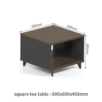 Table basse ronde en bois convertible minimaliste moderne avec rangement pour le bureau à domicile ou le salon